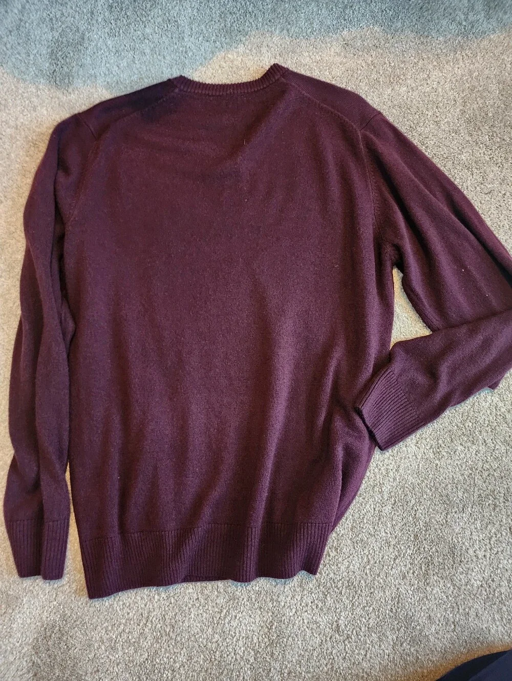 U.S. Polo Assn. Men's V-Neck Sweater in Burgundy